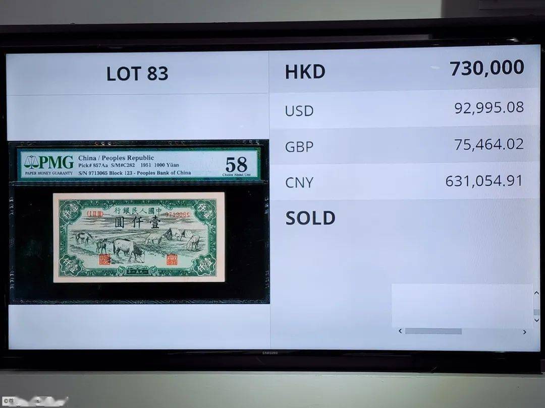 现场 | SPINK币钞精选/一版币 八年袁像金币235万