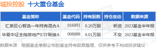 8月28日城投控股涨7.00%<strong></p>
<p>智投外汇</strong>，汇泉匠心智选一年持有混合A基金持有该股