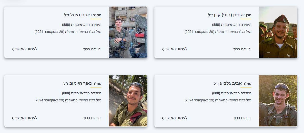 4名以军士兵在加沙北部战斗中死亡<strong></p>
<p>OKBIT</strong>，均属幽灵战斗营