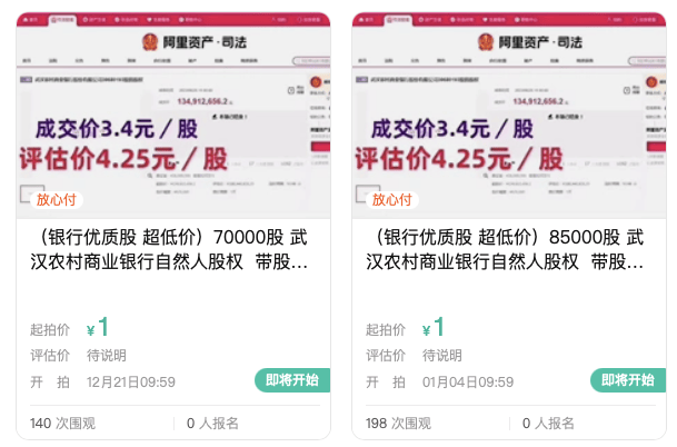 武汉农商行8万股1元起拍：真实性成疑<strong></p>
<p>BTHEx</strong>，内部人加价，外部人难捡漏？
