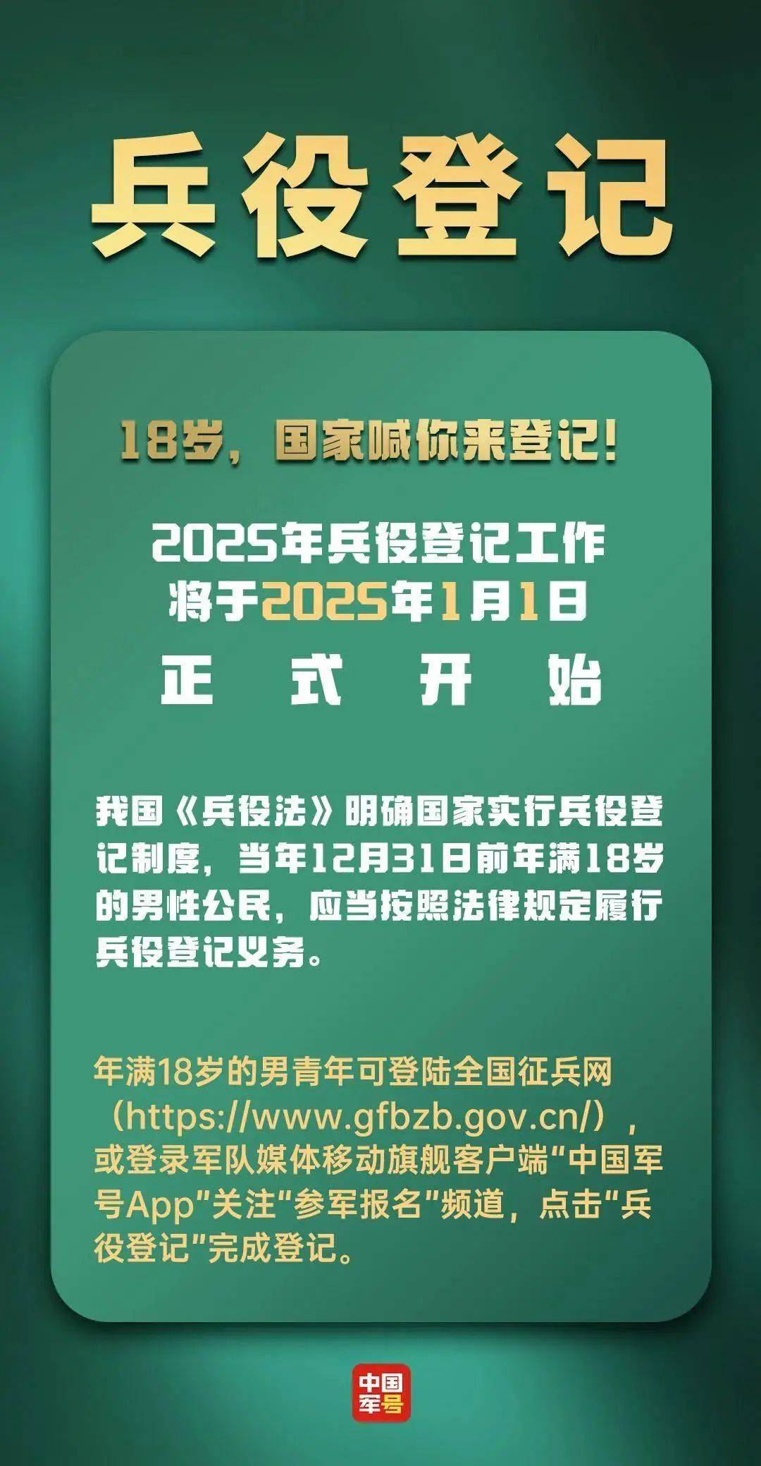 关注 | 天津拟发新规<strong></p>
<p>NICEX</strong>！年满18岁男子都要登记！