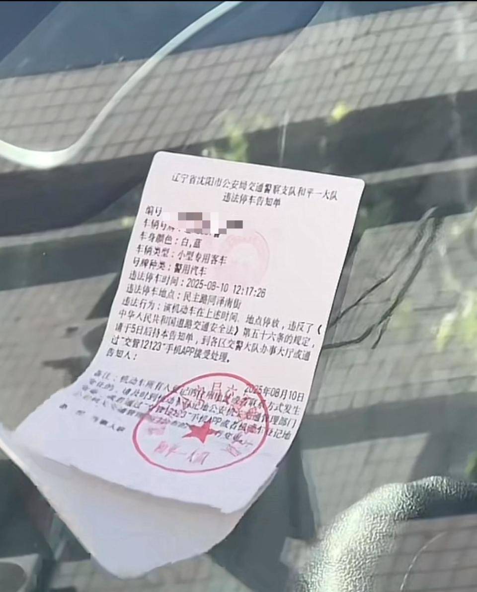 两辆警车违停被交警贴罚单<strong></p>
<p>欧意</strong>，沈阳交警：贴单需缴罚款100元不扣分
